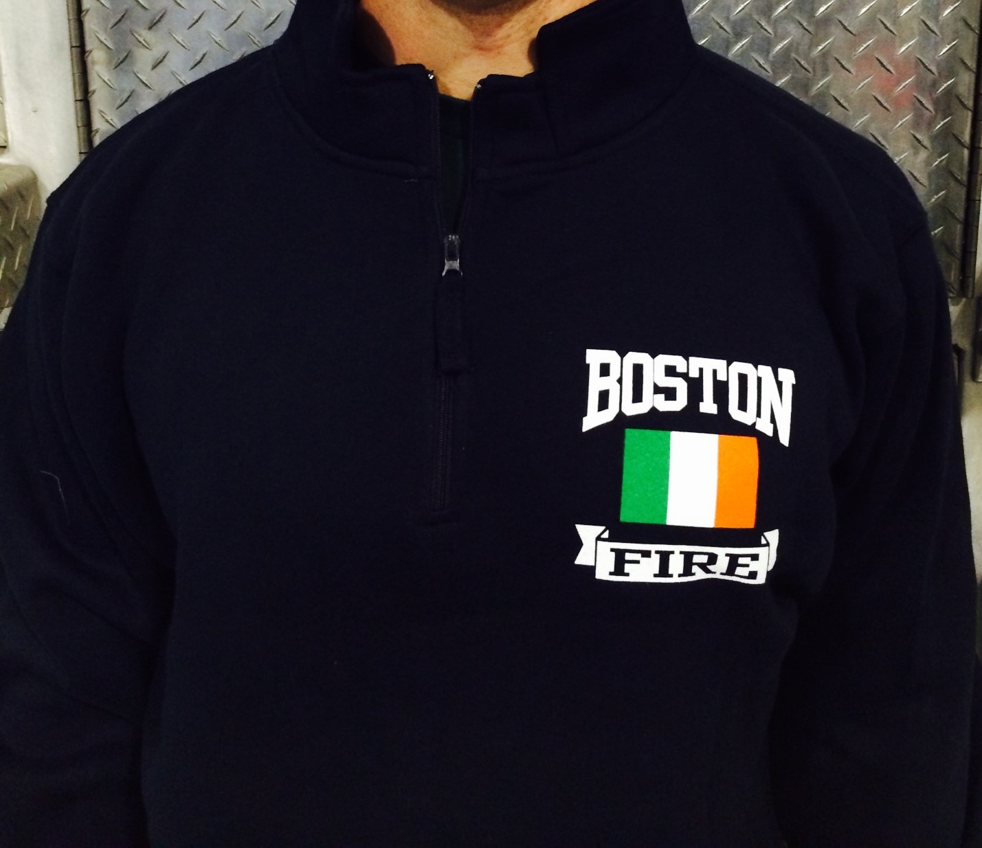Boston Fire Irish Flag Sweatshirt Front