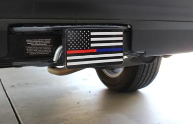 Thin Blue and Red Line Flag Hitch Cover