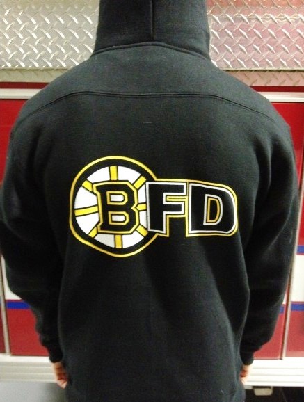 Boston Fire Hockey Hoodie back