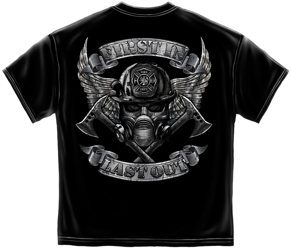 Firefighter Steel Wings Tee Back