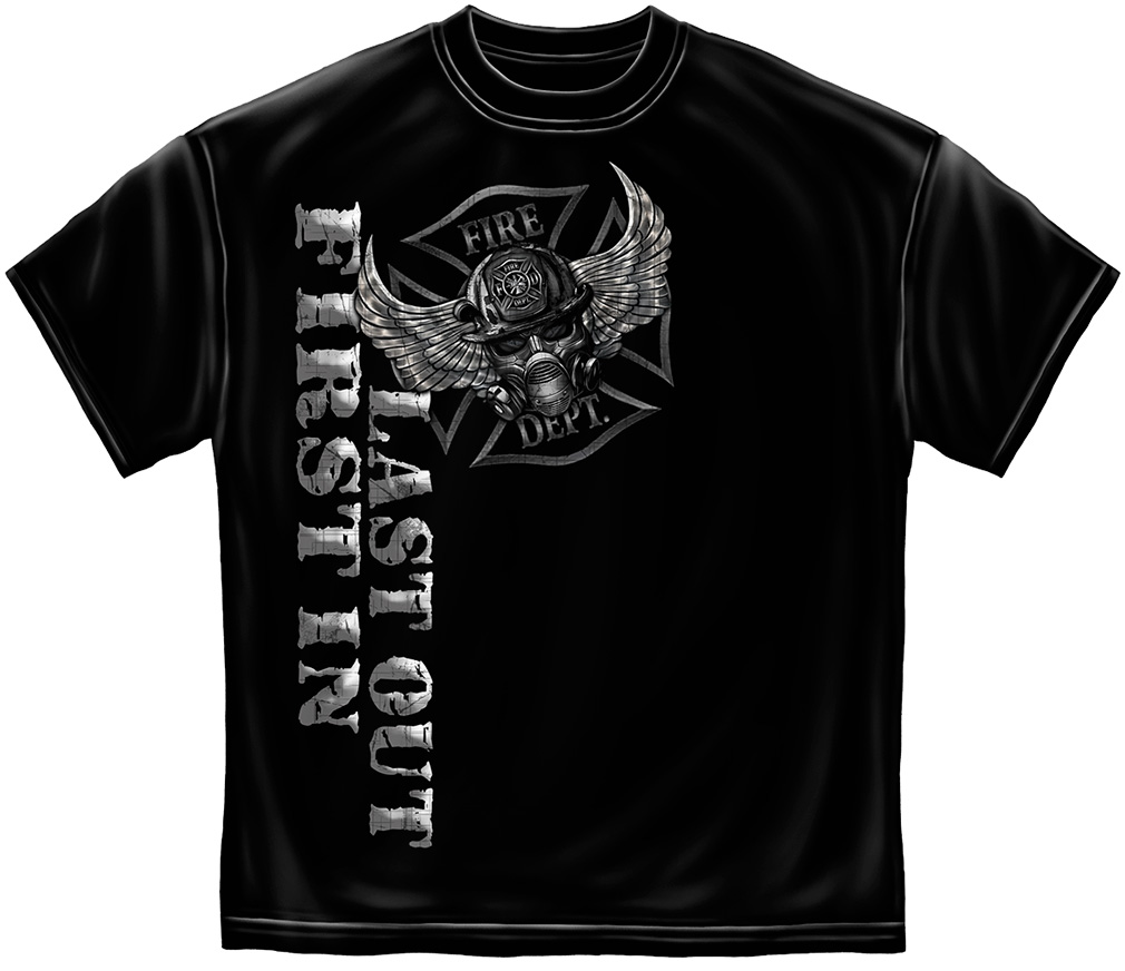 Firefighter Steel Wings Tee Front