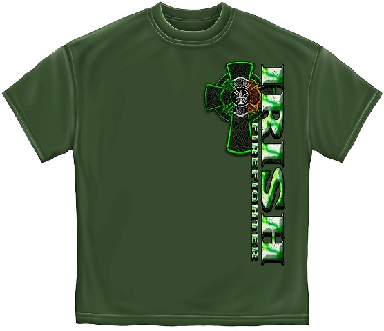 irish Firefighter Tee Shirt Front