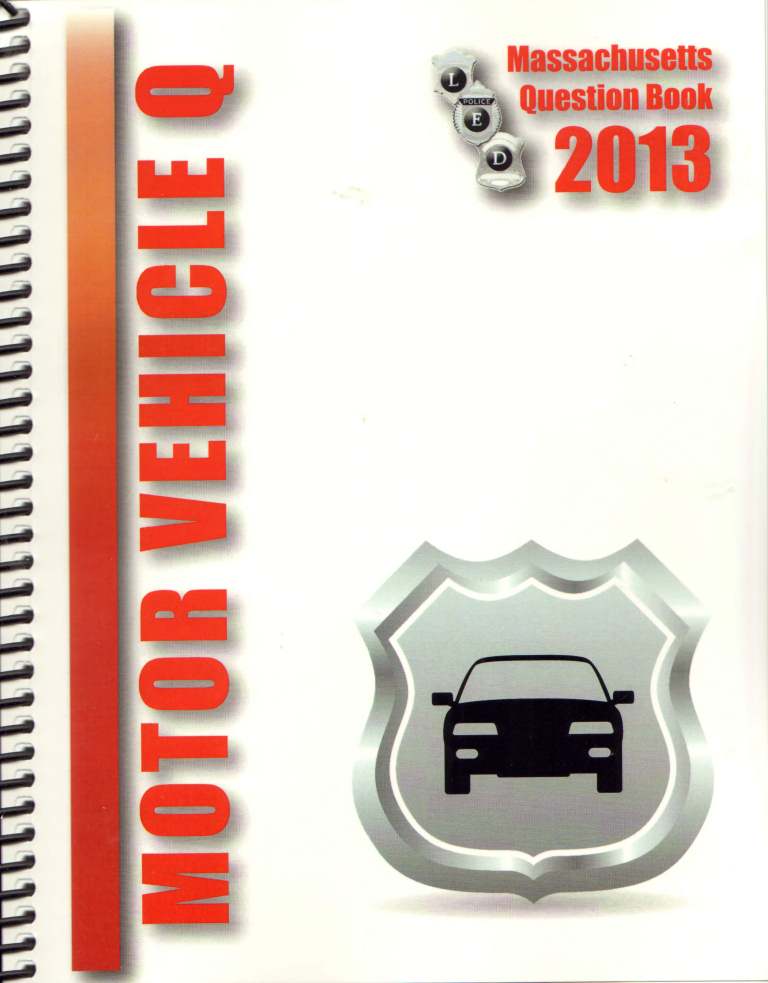 
Motor Vehicle Law 2013 Questions