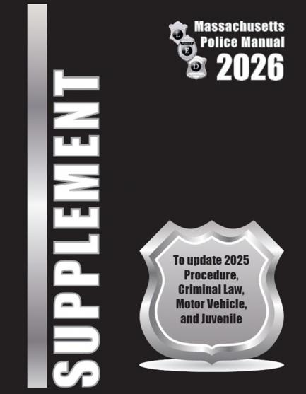 2026 Massachusetts Police Manuals Supplement