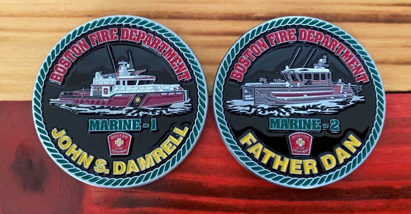 Boston FD Marine Unit Challenge Coin