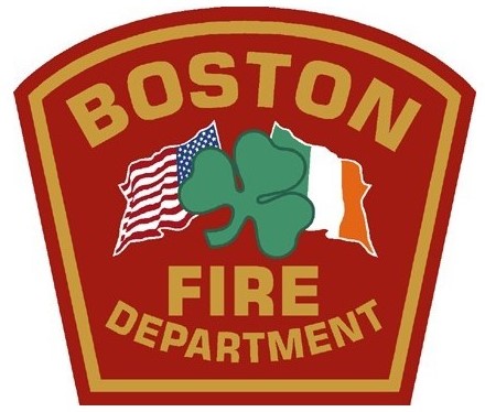 Boston Fire Department Irish/American Flag 4" Window Decal