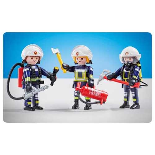 g2218 Playmobil firefighters-fireman wife in intervention outfit barracks 4819