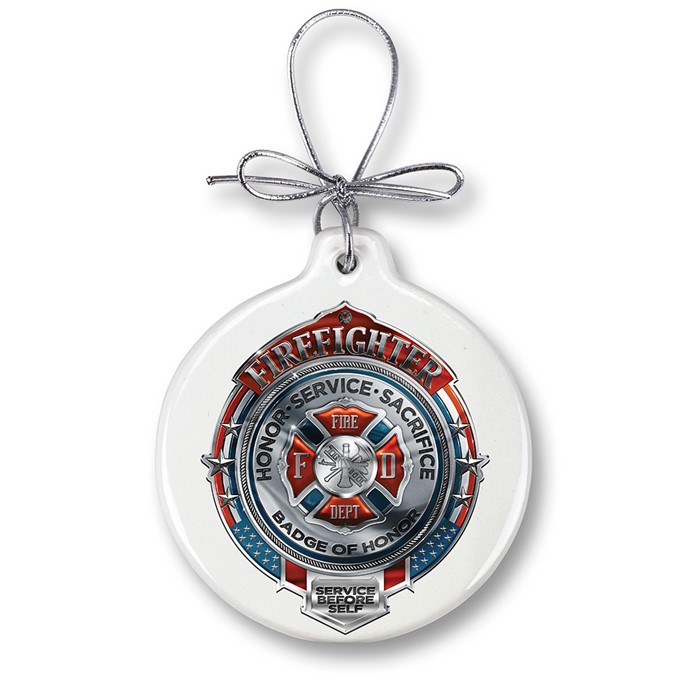 Firefighter Badge of Honor Ornament
