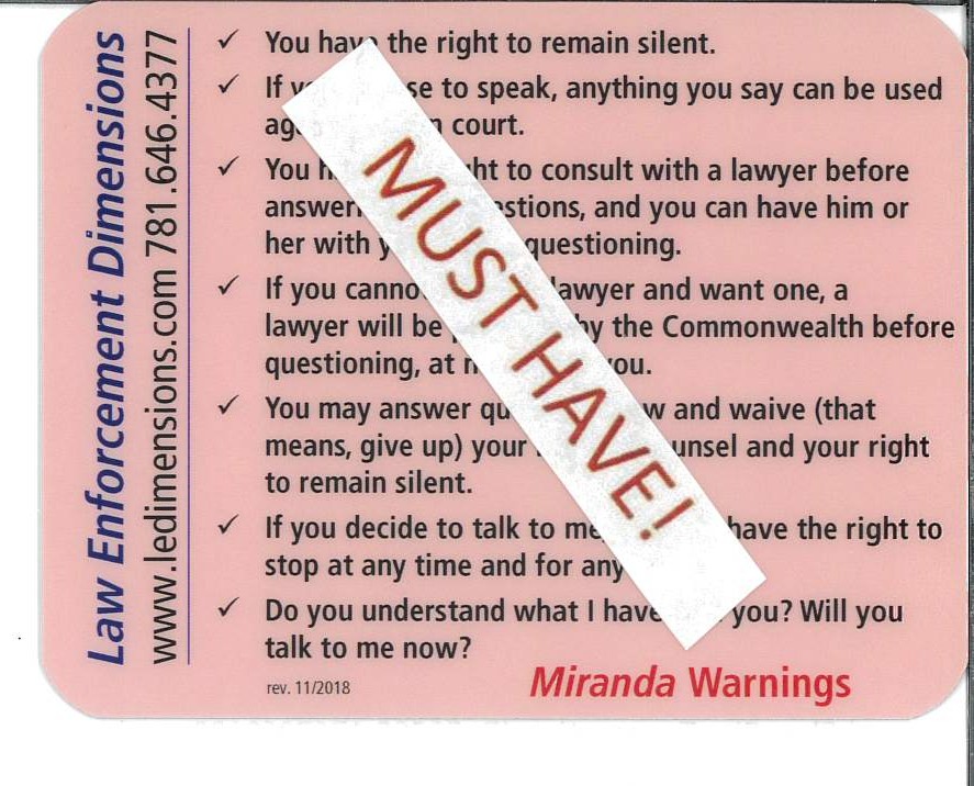 Miranda Card