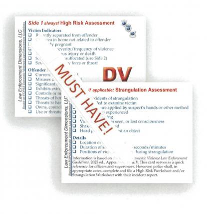 Domestic Violence Field Card: for DV & Strangulation Assess