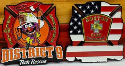 Boston Fire Dept District 9 Tech Rescue Challenge Coin