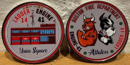 thumbnail image 2 of Boston FD Massachusetts Fire Department – 1st In The Nation Challenge Coin 2 of 5