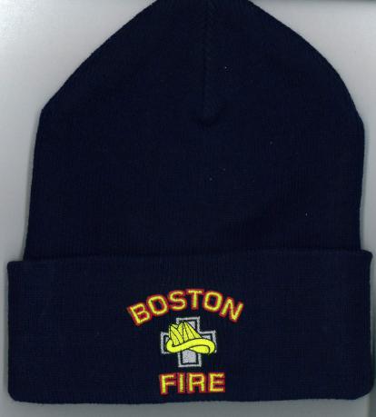 Boston Fire Green Helmet Winter Hat