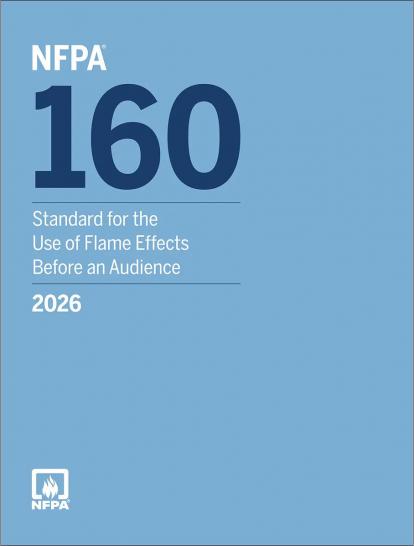 NFPA 160 Use of Flame Effects Before an Audience 2026 edition