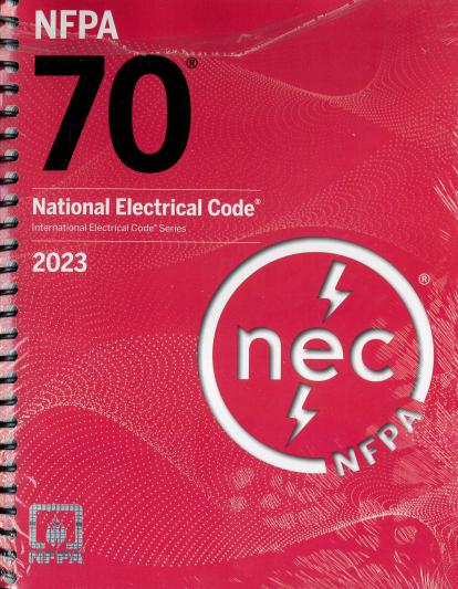 NFPA70 NEC Spiralbound 2023 Edition