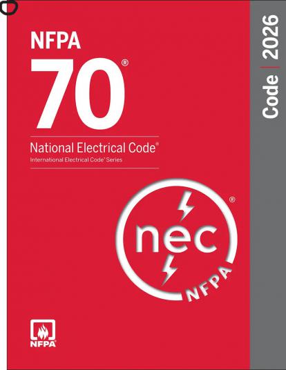 NFPA 70 National Electric Code Spiral bound 2026 edition