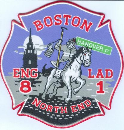 Boston Fire Patch Engine 8 Ladder 1 Paul Revere