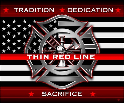 Thin Red Line Fleece Throw Blanket