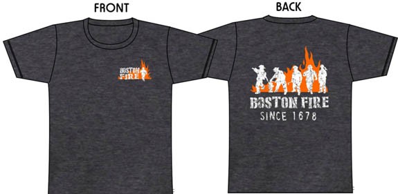 Boston Fire Athletic Tee Gray