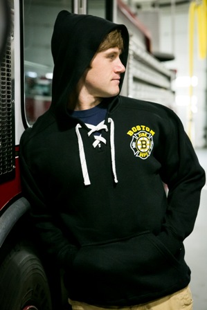 Boston Fire Department Hockey Hooded Sweatshirt