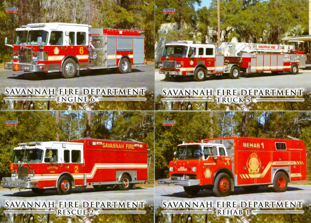 Savannah, Georgia Fire Department Collector Cards