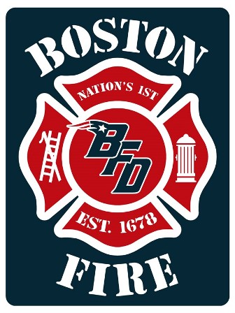 Boston Fire Football Decal