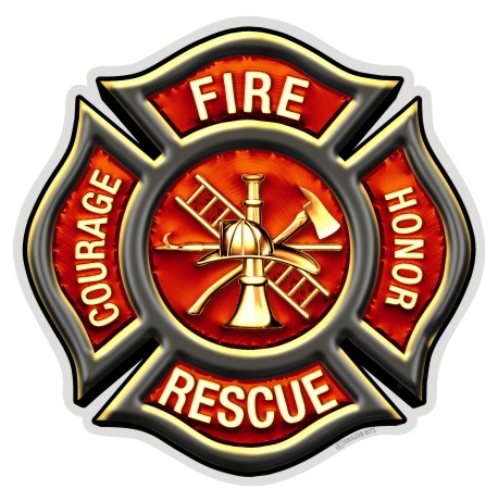 Maltese Cross Firefighter Logo