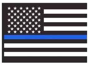 Thin Blue Line Flag Decal