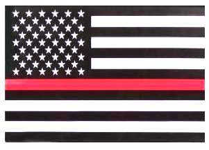 Thin Red Line Flag Decal