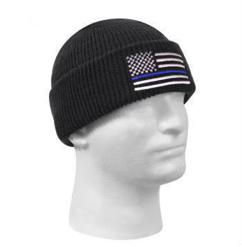 Thin Blue Line Embroidered Winter Cap