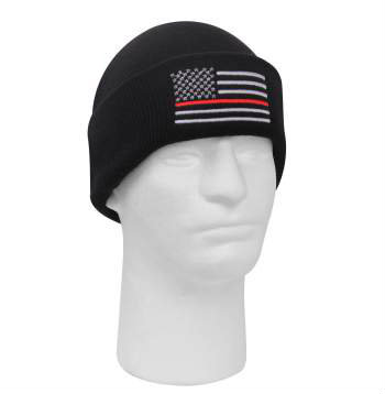 Thin Red Line Embroidered Winter Cap