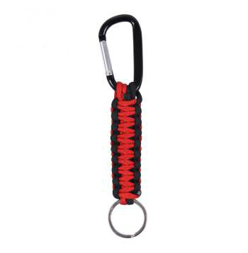 Fire Service Thin Red Line Paracord Keyring 