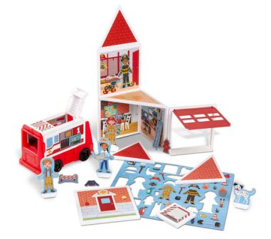 Magnetivity Magnetic Building Play Set - Fire Station