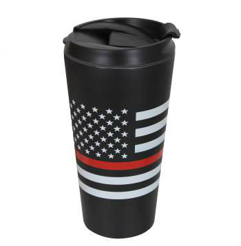 Thin Red Line Flag Travel Mug