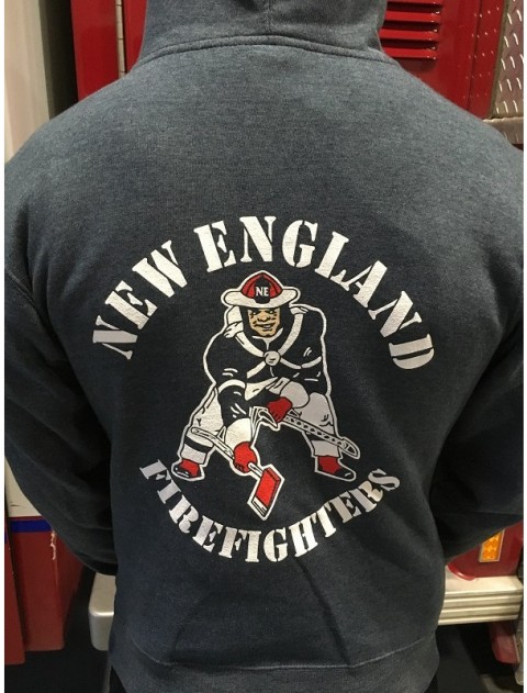 New England Firefighter Zip Up back
