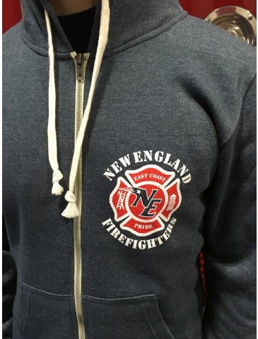 New England Firefighter Zip Up front