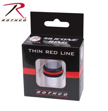 Thin Red Line Silicone Ring