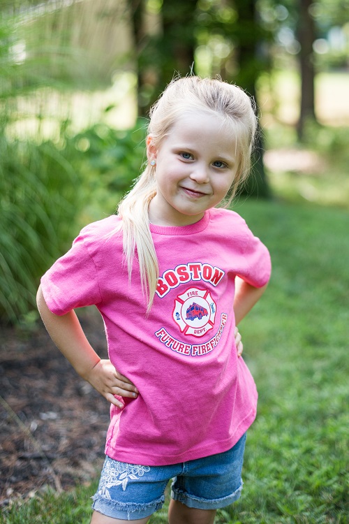 Future Boston Firefighter Pink Tee Shirt