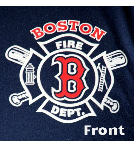 boston fire department baseball tee shirt