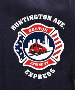 T-Shirt navy, Boston Fire Dept., Workshirt