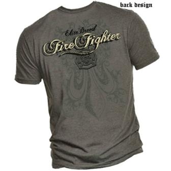 Gray and Gold Firefighter Tee
