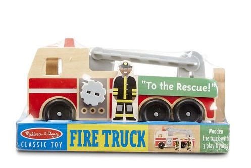 Classic Wooden Fire Truck Play Set